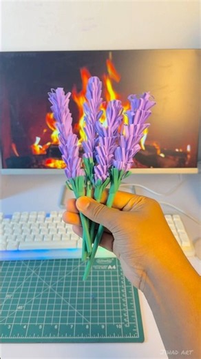 DIY lavender flowers 🌺 #diy #art #craft #diylavender #lavender #art
