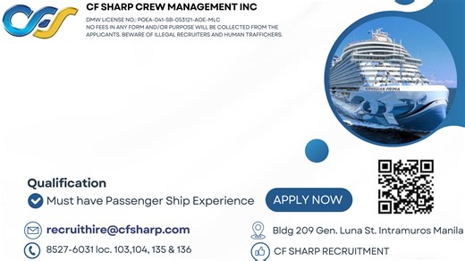 13K views · 115 reactions | To all interested applicants, please send your CV to 헿헲헰헿혂헶혁헵헶헿헲@헰헳혀헵헮헿헽.헰헼헺 or register to https://forms.gle/f8XtnQsgUYuZ3vD1A NO FEES IN ANY FORM AND/OR PURPOSE WILL BE COLLECTED FROM THE APPLICANTS. BEWARE OF ILLEGAL RECRUITERS AND HUMAN TRAFFICKERS | CF Sharp Recruitment | Facebook