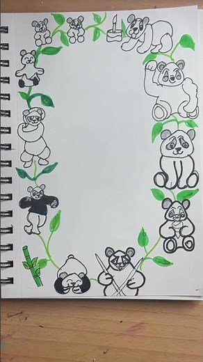 How to Draw Cute Panda Expressions |Easy Drawing for Beginners 🐼 #shortsfeed #shortstoday