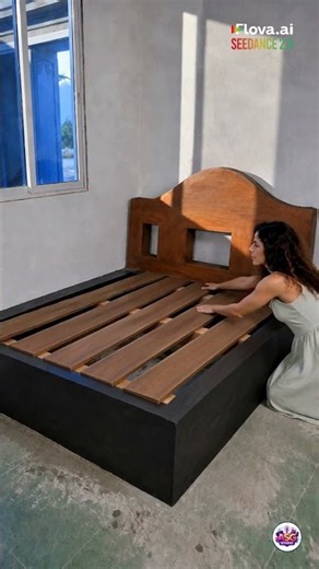 I Built a Full-Size Bed From BRICKS & CEMENT… Wait for the Final Reveal! 😱🛏️ #DIYMakeover #CustomBed
