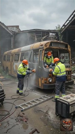 Abandoned Bus Restoration — Full Interior Rebuild #restoration #timelapse #transformation #citybus