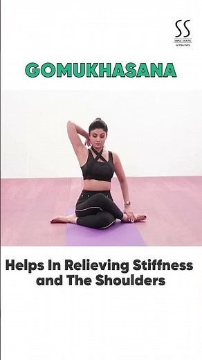 Gomukhasana (Cow Face Pose) 🧘‍♀️ | Relieve Shoulder Stiffness & Back Pain | #ytshortsindia