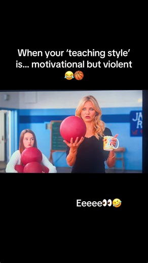 Teaching style: Ask a question → wrong answer = instant headshot 😭🏀 And when the student finally gets it right she goes: “Okay, your turn. Just… not in the face.” 😂😂 Someone really interrupted at the perfect moment 💀 Should teachers be allowed to do this? 😂👇 #fyp #comedy #laugh #teacher #school