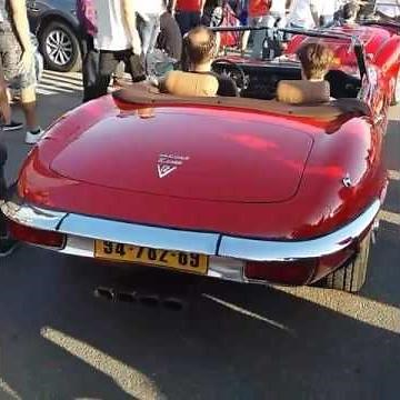Jaguar E-Type V12 exhaust sound and rews
