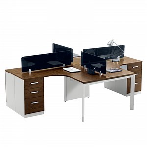 [Hot Item] Modern Office Furniture Linear Shape 4 Seater Desk Workstation