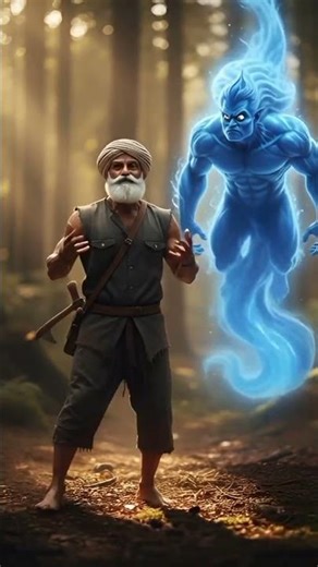 The wood cutter and the jin magical story. #ai #shorts #woodcutter #magic #jin #like #subscribe .