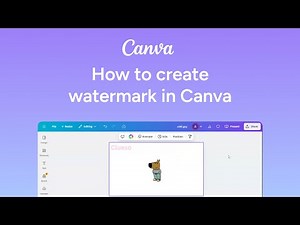 How to create watermark in Canva
