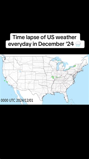 Time lapse of US weather everyday in December 2024 ☁️🌧️ #weathertok #fyp #foryoupage #usa🇺🇸