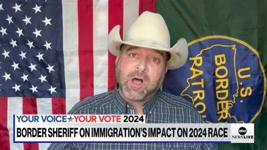 Texas border Sheriff Thaddeus Cleveland joins us from Terrell County, Texas, to detail what he is seeing at the border, and immigration's broader impact in deciding the next president. | ABC News Live