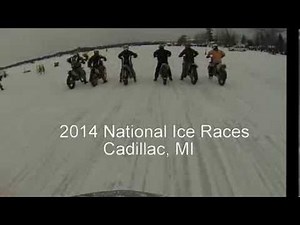 MUST SEE CRASH! - 2014 National Motorcycle Ice Race