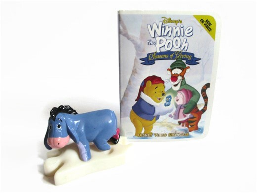 Eeyore Donkey Figure From Disney's Winnie the Pooh Seasons of Giving Disney Video Showcase 2000 Mcdonald's Happy Meal Toy - Etsy