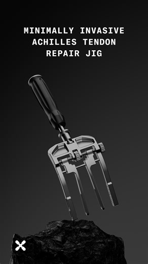 Auxein Medical on Instagram: "Repair smarter. Recover faster. Achilles tendon repair done the minimally invasive way. The MIS ACHILINK Repair Jig is engineered for precise tendon capture, controlled suture placement, and strong fixation through a percutaneous approach. It is an anatomically contoured jig with a rotatable control knob, multiple suture slots for balanced repair strength, and locking sutures for confident fixation. Less soft-tissue trauma. Better control. Faster recovery. MIS ACHIL