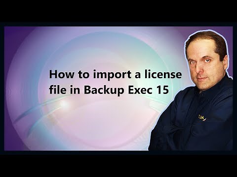 How to import a license file in Backup Exec 15