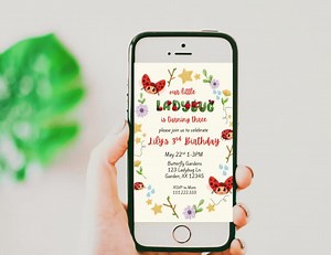 Ladybug Birthday Invite and Thank You Animated Invite Canva Template Video - Etsy Canada