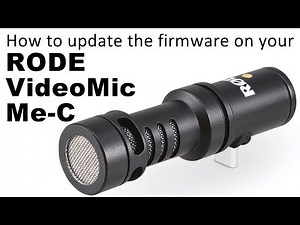 FIX RODE VideoMic Me-C microphone distortion static buzz noise problems - How to update the Firmware