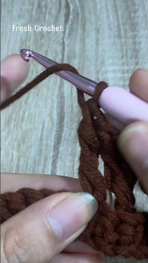 Relax & Crochet | Beautiful Brown Stitch 💕 #easycrochet #crochetforbeginners #freecrochetpattern