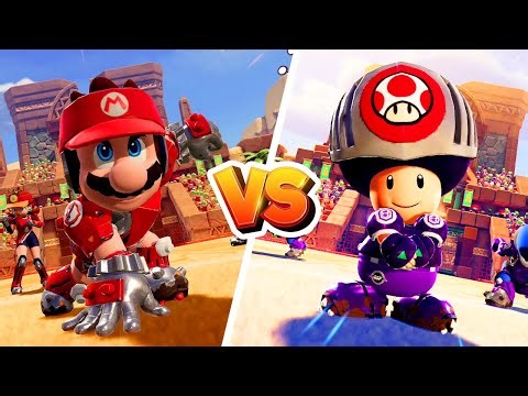 Mario Strikers Battle League - Mario Vs Toad - (Hard CPU) Gameplay