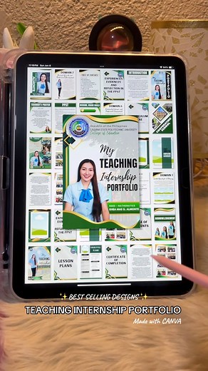 9.9K views · 12 reactions | TEACHING INTERNSHIP PORTFOLIO made in Canva  #moderndigitalcreatives #portfolio #studentteacher #preserviceteacher #teacherlife #canva #template #design | Modern Digital Creatives | Facebook