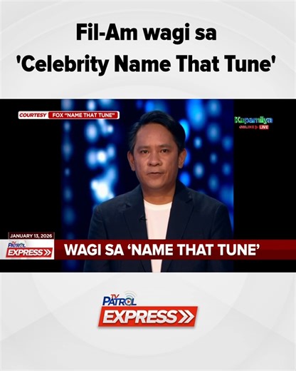 Fil-Am wagi sa 'Celebrity Name That Tune'. #TVPatrolExpress #reels | TV Patrol
