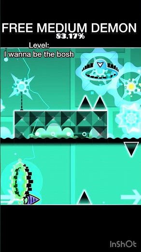 FREE medium demon in geometry dash 2.2! (Secret way demon) #geometrydash #gd #shorts