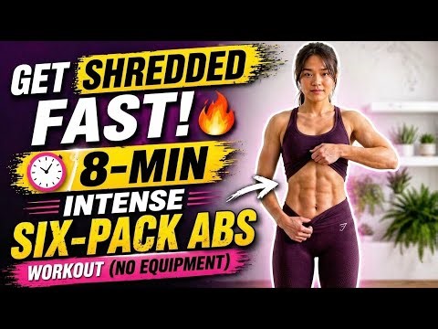 Get Shredded Fast! 🔥 8-Min Intense Six-Pack Abs Workout (No Equipment)