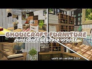 BEST AESTHETIC COTTAGECORE ADDON GHOULCRAFT FURNITURE UPDATE 1.21 🧺 MINECRAFT BEDROCK/MCPE