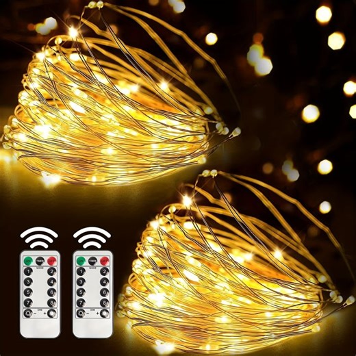 kuimi123 10.06meter 100 LED String Light USB Operated, Waterproof Twinkle String Lights, Copper Wire Dimmable Lights With Remote Control Timer, Christmas & Halloween Decorations | Lazada