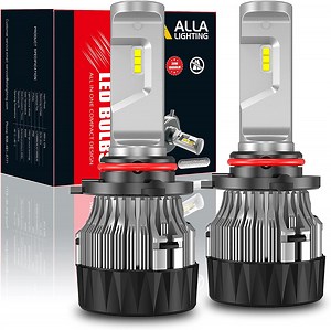 Alla Lighting 9012 HIR2 LED Headlight High Beam or Low Beam Bulbs, Fog Lights Bulbs or DRL, 6000K Xenon White Lamps for Cars, Trucks, SUVs