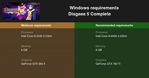Disgaea 5 Complete System Requirements — Can I Run Disgaea 5 Complete on My PC?