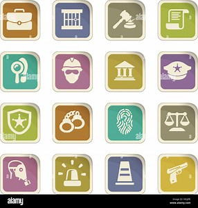 Police icon set for web sites and user interface Stock Vector Image & Art - Alamy
