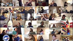 High school band performs socially distanced concert