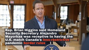 1K views · 3 comments | Canadians hoping to visit their loved ones in the United States got a sliver of good news Friday thanks to a conversation between Rep. Brian Higgins and Homeland Security Secretary Alejandro Mayorkas about an ever-so-slight reopening of the border between the two countries. Read the full story here: https://bit.ly/331DZYr | The Buffalo News | Facebook