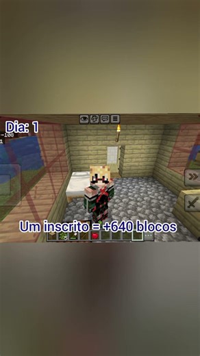 fazendo uma pirâmide até o limite do Minecraft no survival