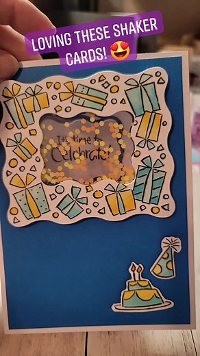 I am having a blast with these Shaker Cards (now that I've got the hang of it! 🤪) They are so fun to make! #wipwednesday #shakercard #stampendous #stamping #stampingaddict #alcoholinkmarkers #fussycutting #diecuts #cards #cardmaker #cardsofinstagram #greetingcards #papeteriedreams #makersgonnamake | That's Craftastic