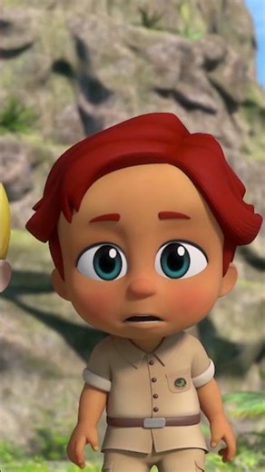 Tidak ada jalan keluar lagi! Gimana dong?! 😰 #gogodino #kartun #shorts #dinosaurus #musim5