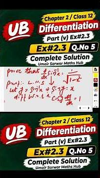 Inverse TRIGONOMETRIC function Derivative| Class 11 Mathematics | EX#13.2 | New Book