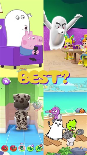 Funny Cartoon Ghost Scares Deaf Characters