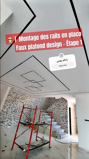 Montage des rails pour faux plafond moderne | Étape de profilage en placo ! #placoplatre #ledprofile