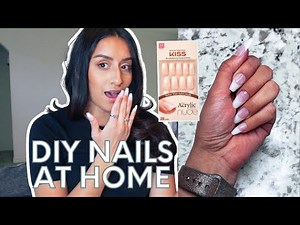 PRESS ON NAIL TUTORIAL | DIY Nails at Home | Kiss Nails | Adelle Perez