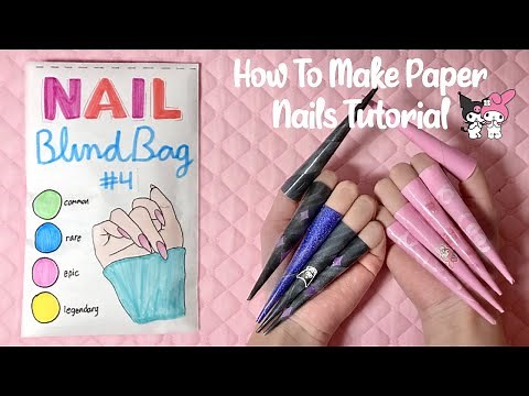 HOW TO MAKE PAPER NAILS TUTORIAL **easy** | ASMR | applefrog