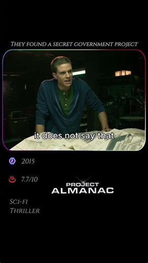 They found a secret government time travel device 😯⌛️ Project Almanac