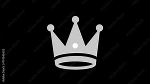 Majestic Crowns, Luxurious Animated Graphics, Royal Crowns in Motion: High-End Animation Clip, Elegant Crown Designs: Animated Royalty Symbols 4K animated stock video Stock Video