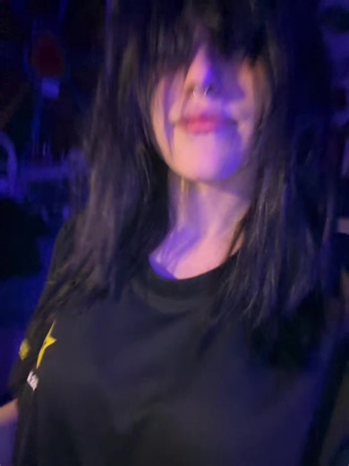 Blood splatter and his initial.