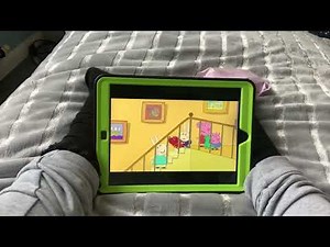 Richard Rabbit crying because he’s scared of going downstairs