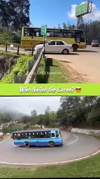 TNSTC Yellow 🆚 Blue | Who Nailed the Curve? 😍 | Ghat Road Perfection