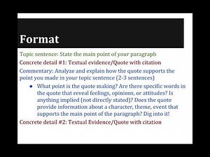 Basic Body Paragraph Structure