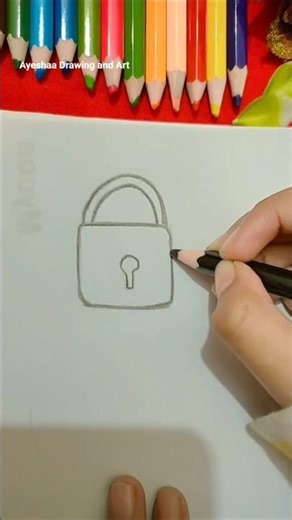 How to drow lock 🔓Drawing #shorts #drawing #lock #easy #shortvideo