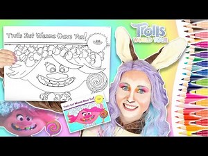POPPY SINGING TROLLS 2 COLORING PAGE | Trolls Just Wanna Have Fun song MUSIC VIDEO Trolls World Tour