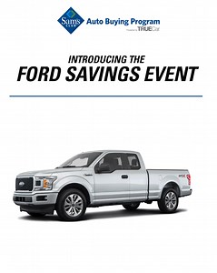Don't miss out on the Ford Savings Event! For a limited time members get discounted pricing PLUS an exclusive $500 Bonus Cash incentive on Ford vehicles.>> samsclub.truecar.com/ford | Sam's Club