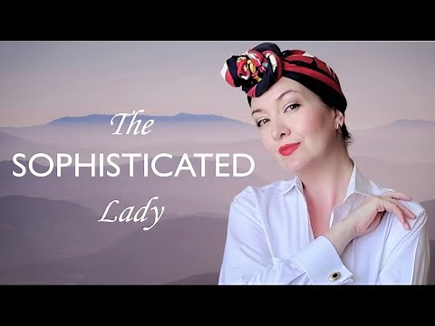 Sophisticated Lady. Hermes Headscarf Style from the 1990s. Square silk headscarf tutorial.